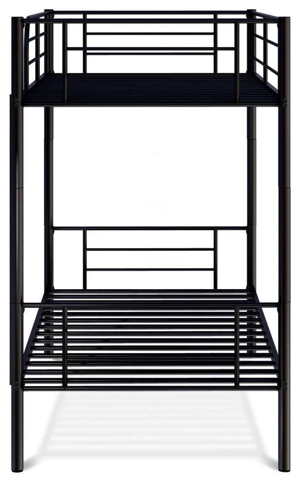 Danbury Twin Bunk Bed In Powder Coating Black Color