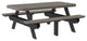 Poly 6' Rectangle Picnic Table, Coastal Gray & Black