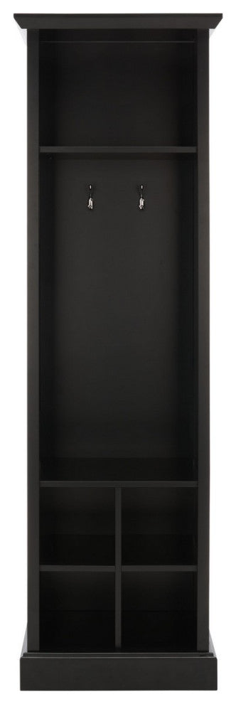 Safavieh Surrey 6 Shelf 2 Hook Hall Tree, Black