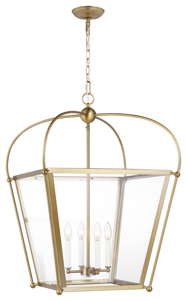Charleston 4-Light Foyer, Satin Brass