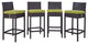 Espresso Peridot Convene 4 Piece Outdoor Patio Pub Set