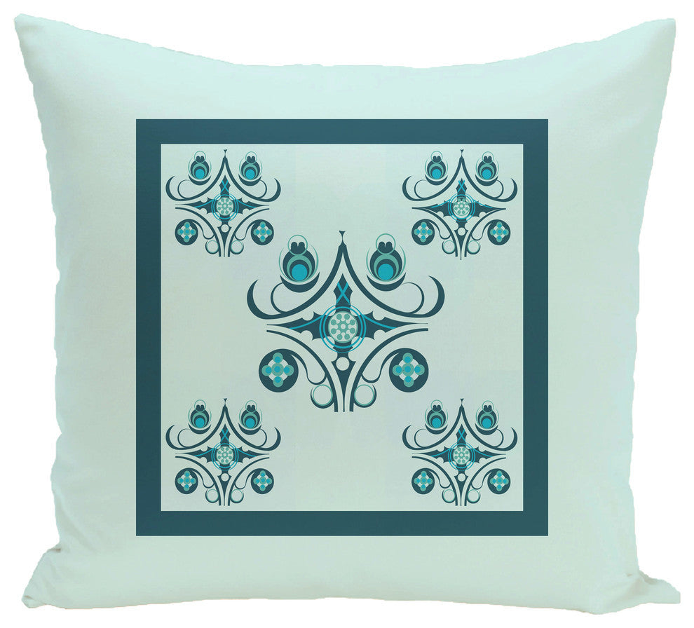 Hanky Print Geometric Print Pillow, Seaside, 20"x20"