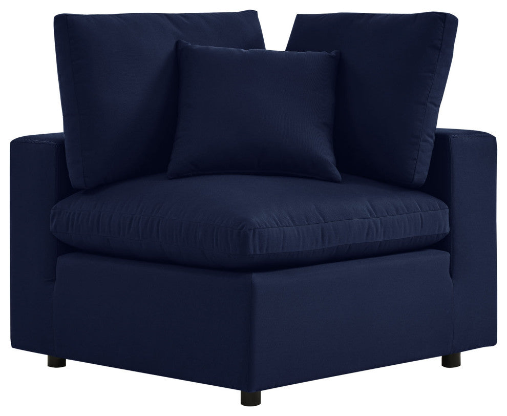 Commix 7-Piece Sunbrella Outdoor Patio Sectional Sofa Navy