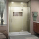 Unidoor-x 57.5-58" Door, Brushed Nickel, Right-wall Bracket