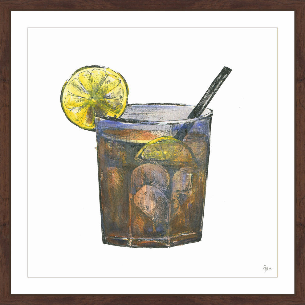 "Rhum Citron" Framed Painting Print, 32"x32"