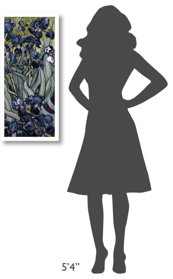 "Irises (right)" Digital Paper Print by Vincent van Gogh, 15"x32"