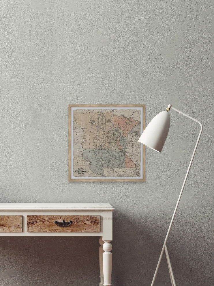 "Minnesota Plan" Framed Painting Print, 24x24