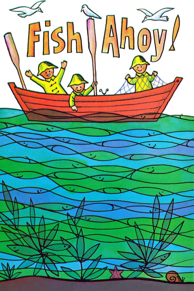 "Fish Ahoy!" Painting Print on Canvas by Curtis