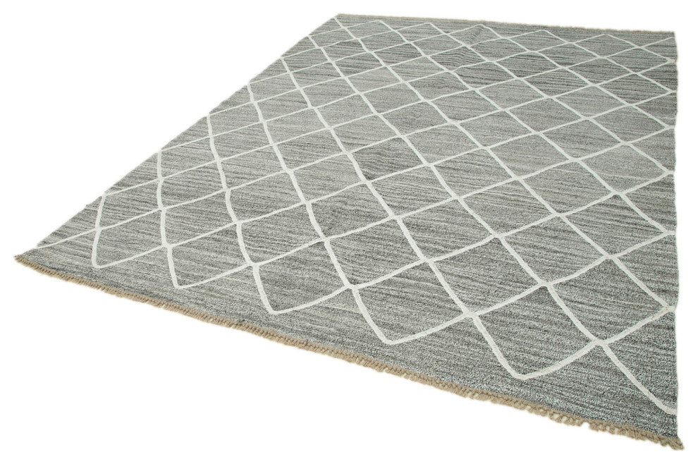 Rug N Carpet - Hand-knotted Turkish 7' 11'' x 10' 5'' Unique Wool Kilim Rug