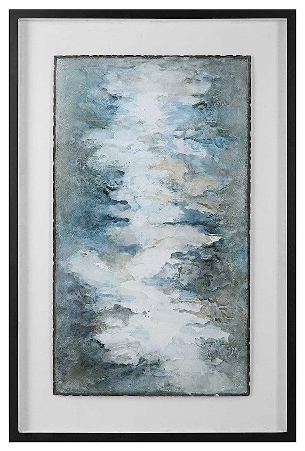 Uttermost Lakeside Grande Framed Abstract Print, Black/White, 41433