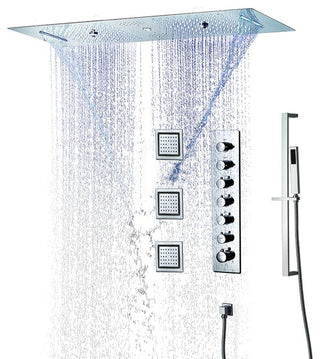 Musical Shower System With Hand Shower, Style E, Remote Control Light