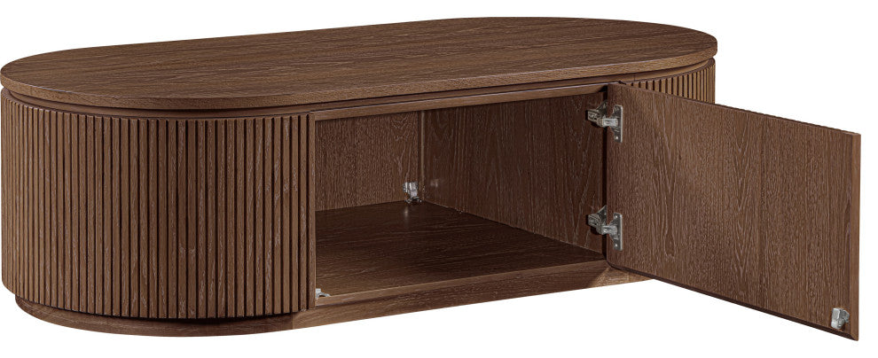 Moana Wood Storage Coffee Table, Brown, 52" W X 26" D