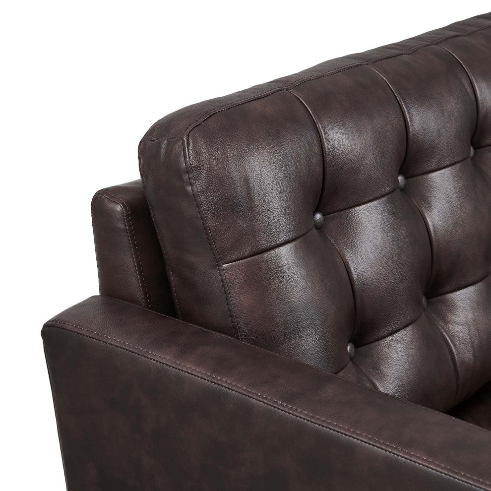 Exalt Tufted Vegan Leather Loveseat