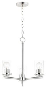 Maxim 10203CL Corona 3 Light 17"W Chandelier - Satin Nickel