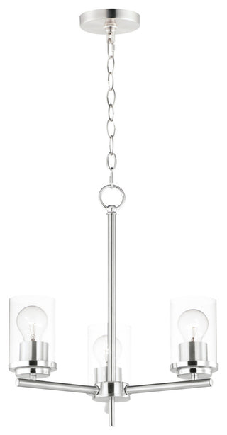 Maxim 10203CL Corona 3 Light 17"W Chandelier - Satin Nickel