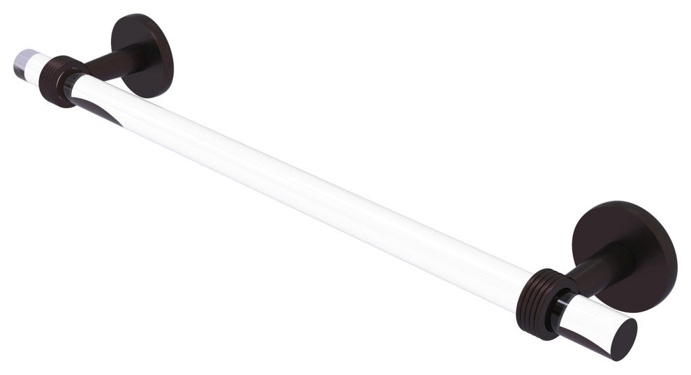 Clearview 24" Towel Bar with Groovy Accents, Antique Bronze