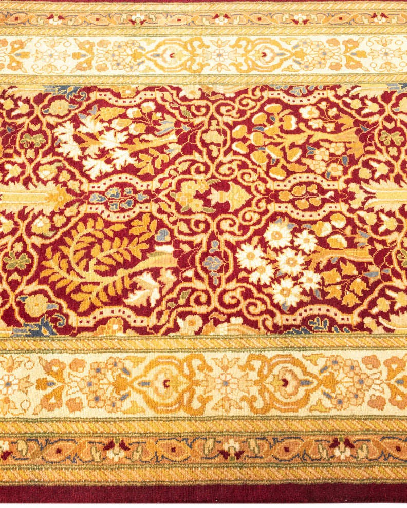 Mogul, One-of-a-Kind Hand-Knotted Area Rug Red, 2'8"x11'6"