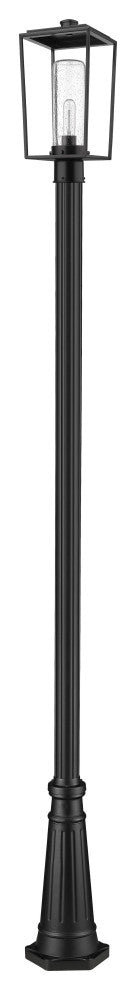 Z-LITE 594PHMR-519P-BK 1 Light Outdoor Post Mounted Fixture, Black