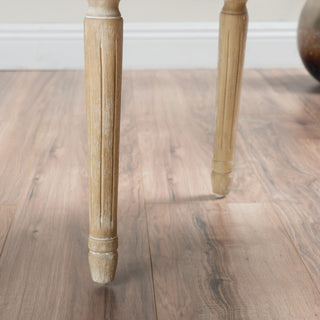 GDF Studio Phinnaeus French Country Fabric Dining Chairs (Set of 2), Dark Teal