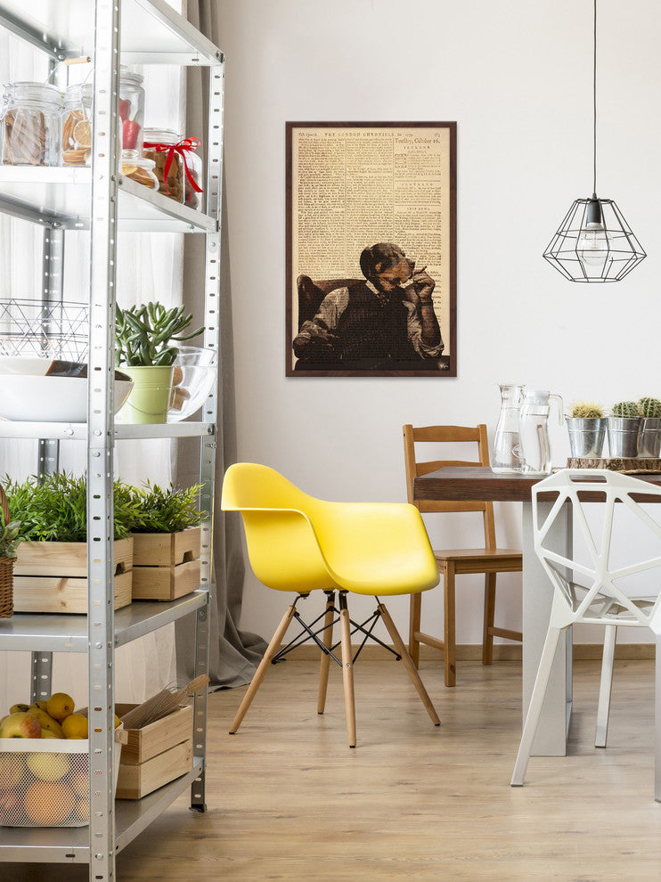 "Serious Times" Framed Painting Print, 12"x18"