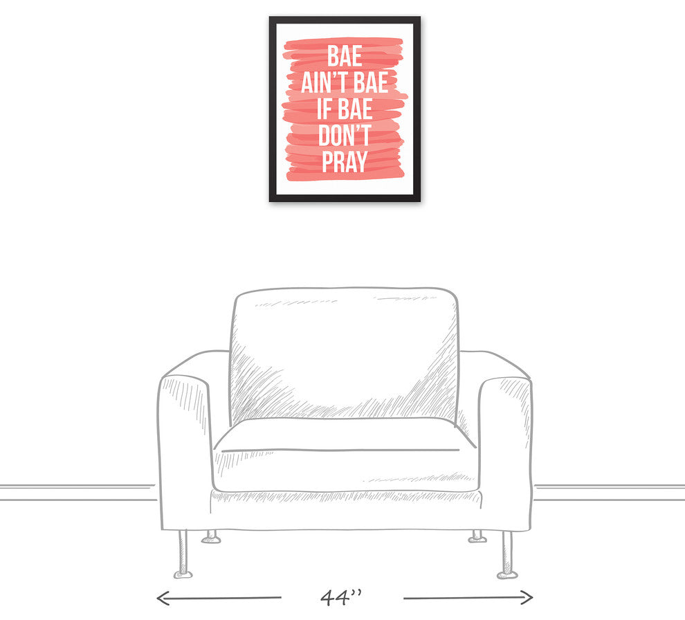 Bae Better Pray 16x20 Black Framed Canvas