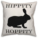 Hippity Hoppity Rabbit Silhouette 20x20 Throw Pillow