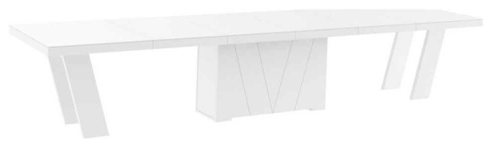 ALETA Dining Set, White/White/Green