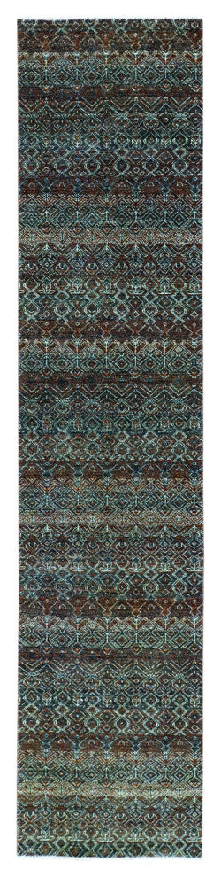 Rust Brown Hand Knotted Kohinoor Herat Design 100% Wool Runner Rug 2'6"x12'