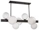 Hinsdale Island Pendant, Old Bronze, Clear Glossy Glass