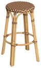 Butler Specialty Company, Tobias Round Rattan 30" Bar Stool, Brown and Tan Dot