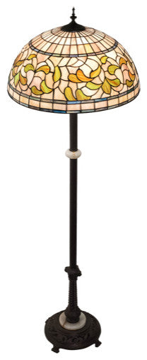 Meyda Lighting 229125 62" Wide Tiffany Turning Leaf Floor Lamp