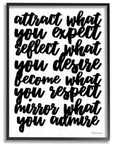 Mirror What You Admire Framed Giclee Texturized Art, 11x14