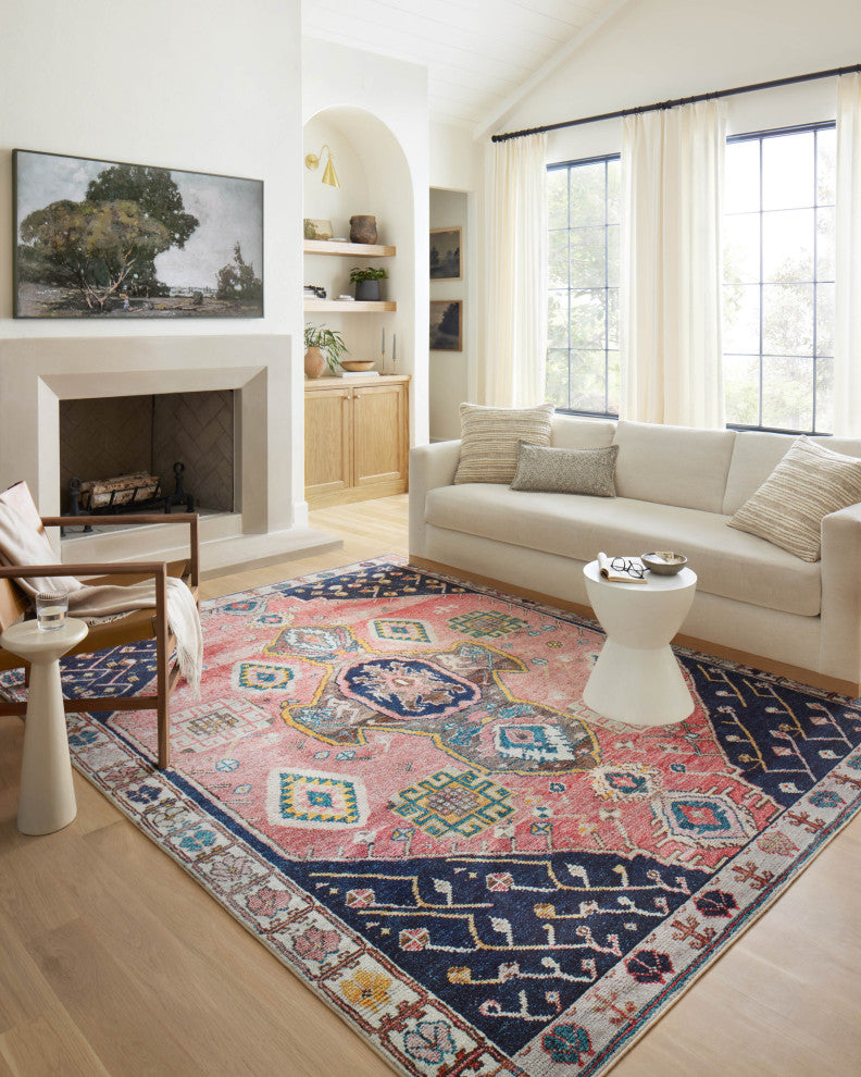 Loloi Fiona Rust/Navy 7'6"x9'6" Area Rug