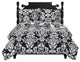 Catherine Oversized Reversible Printed Quilted Coverlet Set, Full/Queen