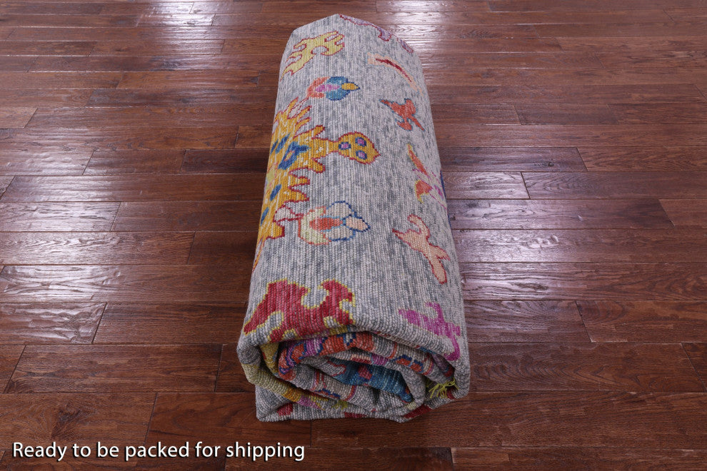 10' 3" X 13' 9" Hand Knotted Turkish Oushak Wool Rug - Q14790