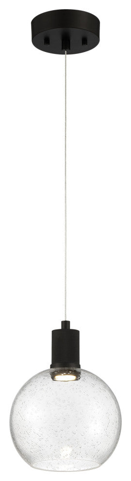 Access Lighting 63142LEDD/SDG Port Nine 8"W LED Mini Pendant - Matte Black