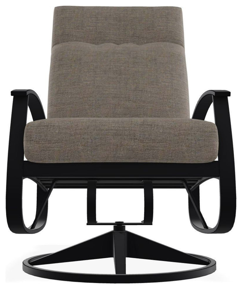 Belle Isle Cushion Deep Seat Outdoor Swivel Rocker, Rain Cast/Black
