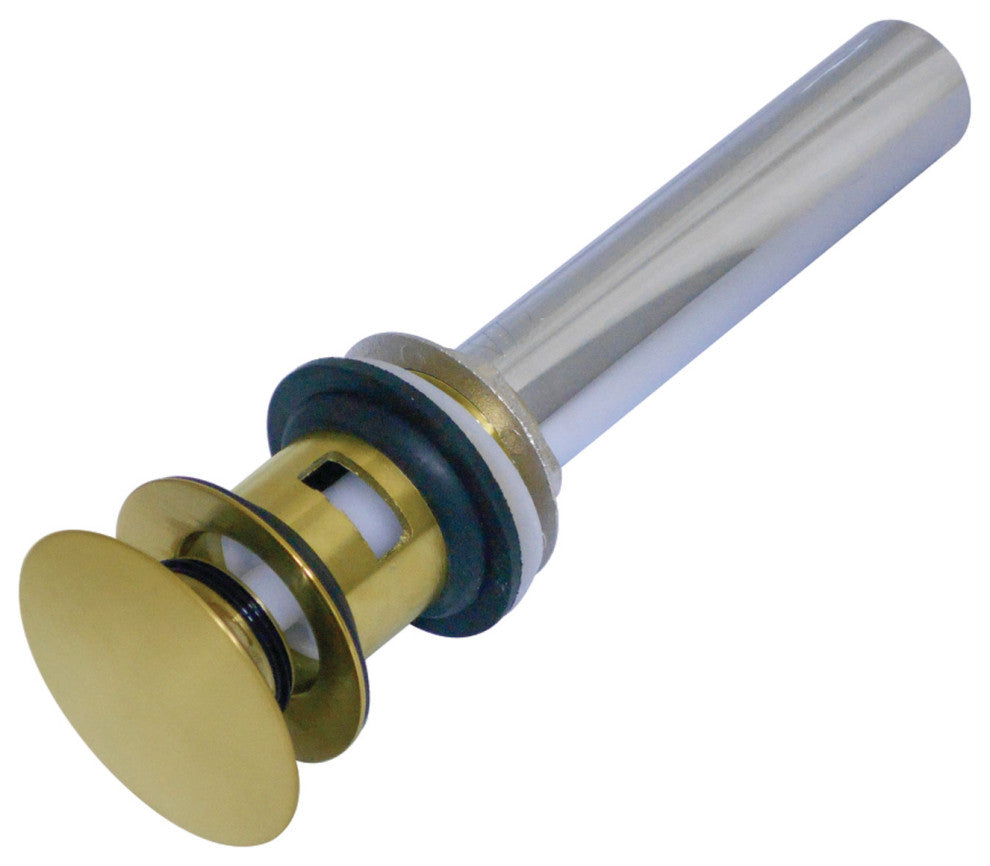 Fauceture Push Pop-Up Drain With Overflow, Brushed Brass