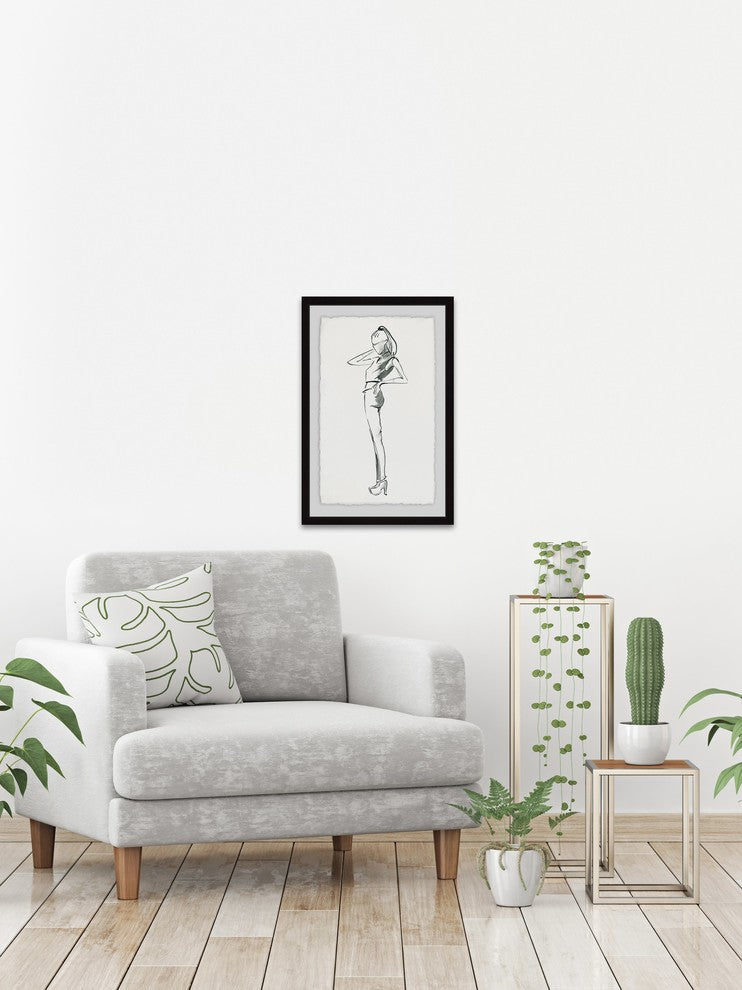 "Sporty Girl" Framed Painting Print, 30"x45"