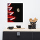 Moon Over Pagoda 1 Night Urban Photograph Unframed Wall Art Print, 16" X 20"