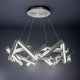 Chaos  LED Round Chandelier 3000K, Brushed Aluminum, 24"