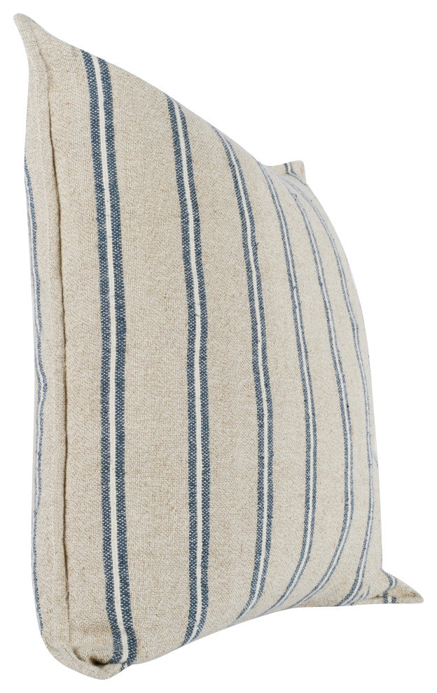 Demi 20" Rectangular Throw Pillow, Natural Blue