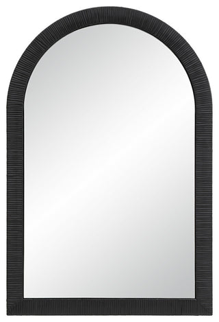 Prilly 36" Tall Arch Rectangular Mirror, Black