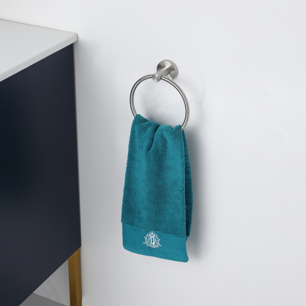 Elizabeth Wall Mounted Towel Ring in Satin Nickel
