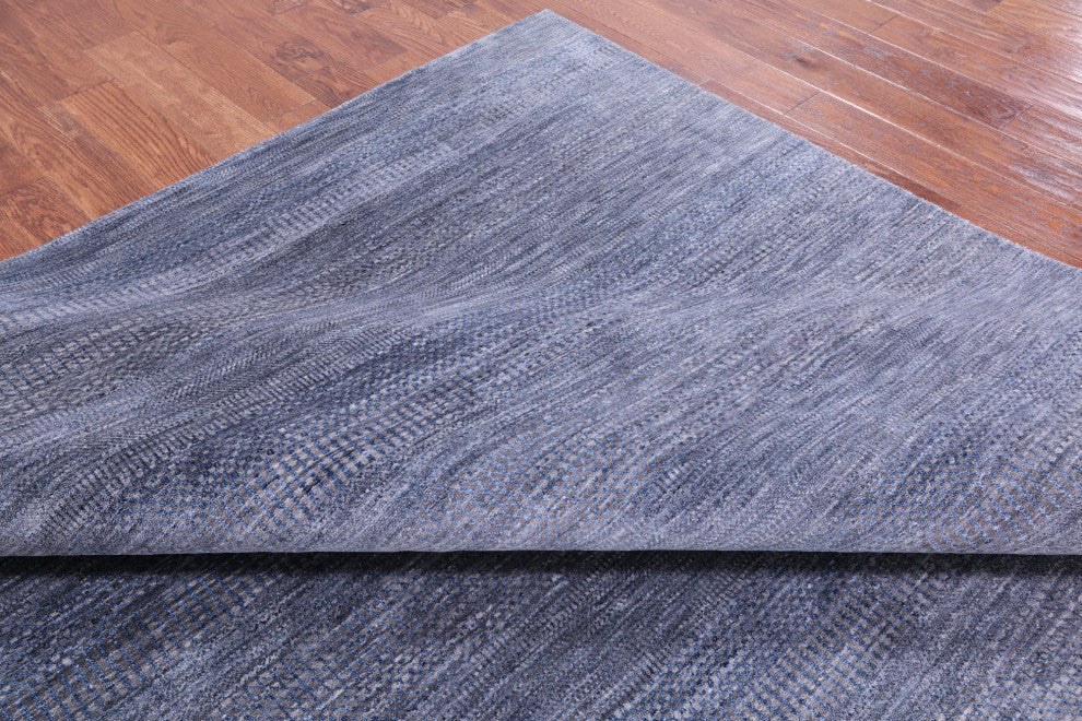 Hand-Knotted Savannah Grass Wool and Silk Rug 9' 0" X 12' 3" Q11919