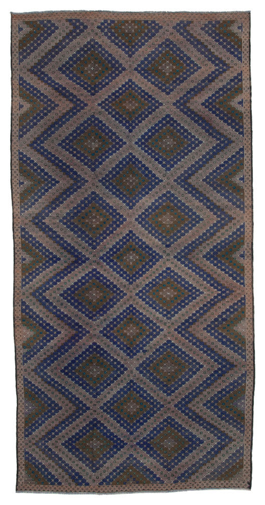 Rug N Carpet - Handwoven Anatolian 5' 10'' x 12' 1'' Vintage Wool Kilim Rug