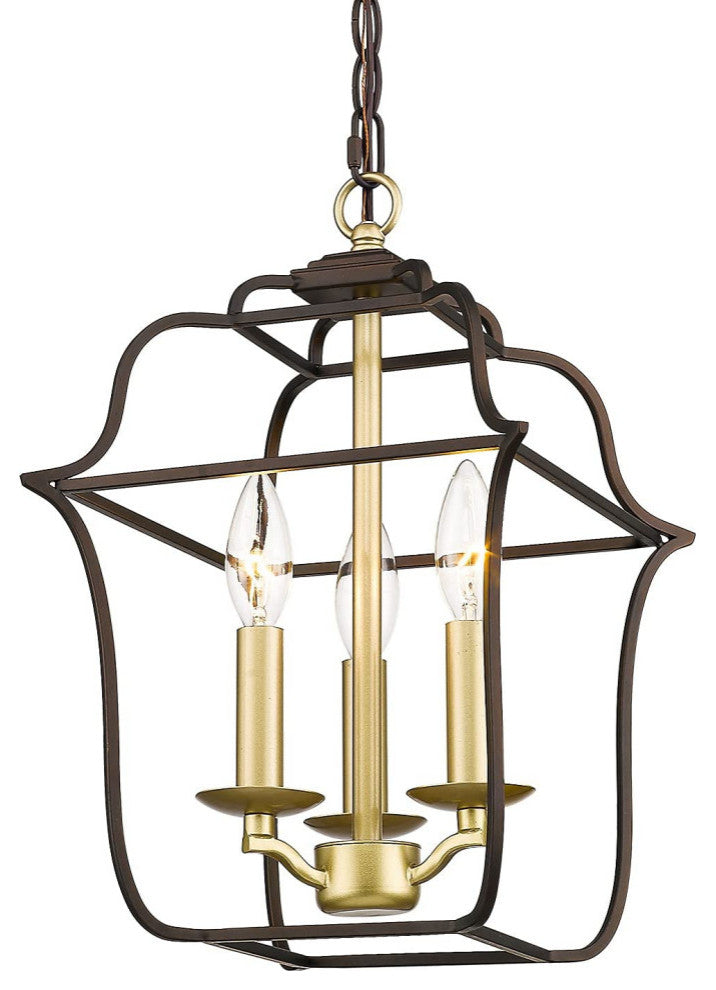 3 Light Lantern Pendant Light Fixture Farmhouse Cage Chandelier