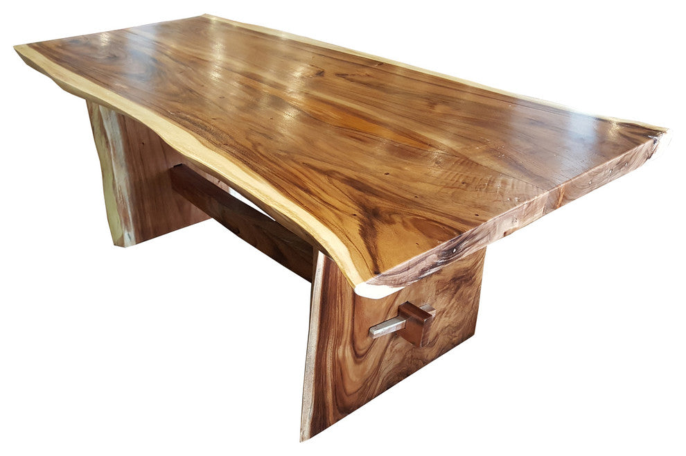 Suar Live Edge Unique Slab Dining Table, 71" Long