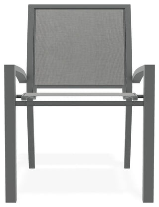 Kendall Sling Stackable Outdoor Dining Chair, Alloy/Graphite