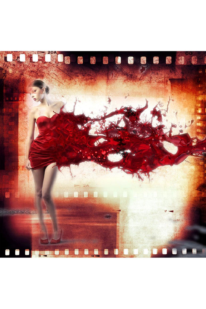 Female Photographic Artwork | Andrew Martin Liquid Red Dress, Large